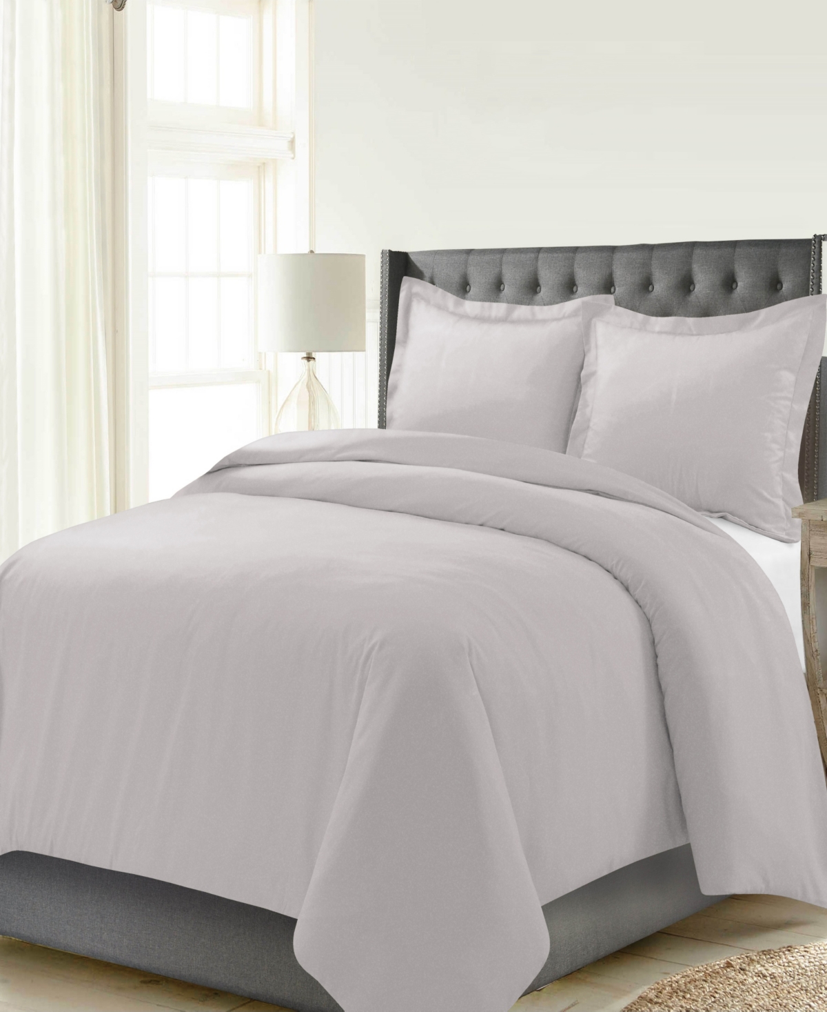 Celeste Home Luxury Weight Solid Cotton Flannel Duvet Cover Set