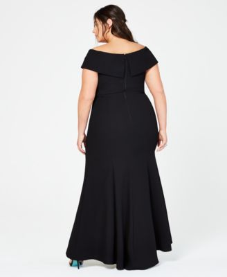 macy's xscape off the shoulder dress