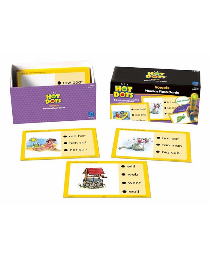 Learning resources educational insights hot dots flash cards vowels