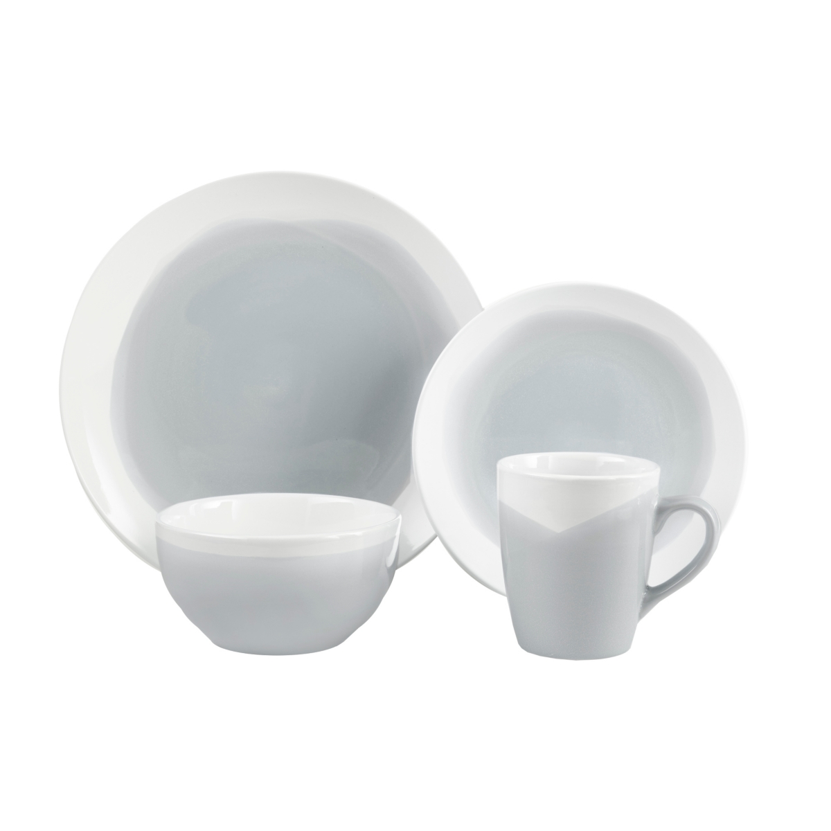 American Atelier Oasis 16 Pc Dinnerware Set In Blue,gray