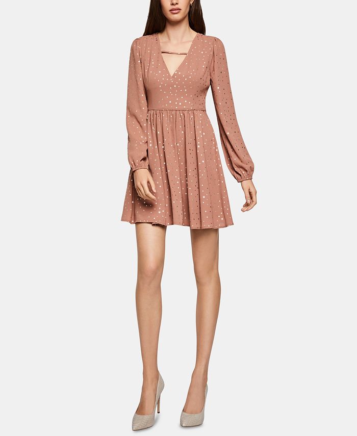 BCBGeneration Glitter Fit & Flare Dress Macy's