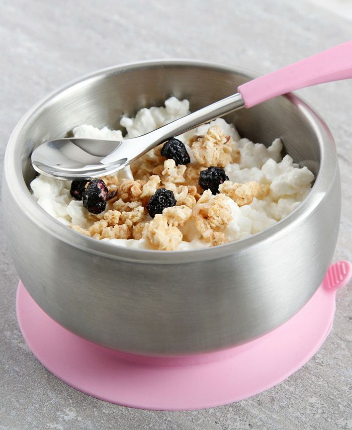 Avanchy Stainless Steel Suction Baby Bowl with Lid Macy's