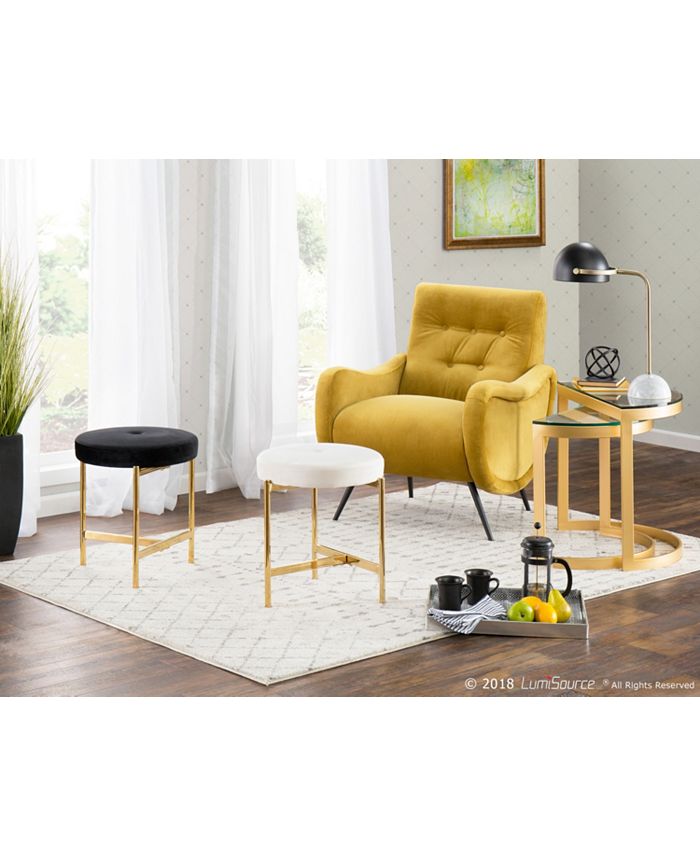 Lumisource Chloe Contemporary Vanity Stool & Reviews Furniture Macy's