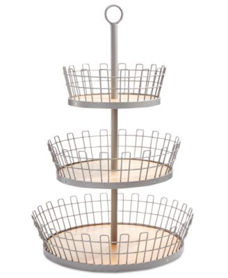 Martha Stewart Collection - 3-Tiered Gray Basket