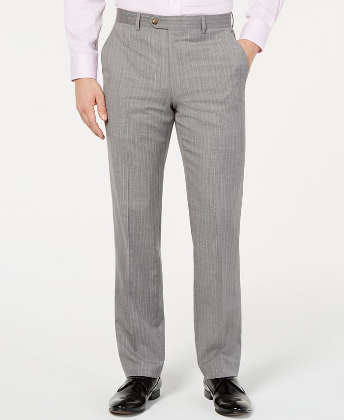 Ralph Lauren Men's Classic Fit UltraFlex Stretch Stripe Suit Separate Pants Grey Size 36X32