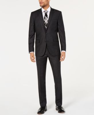 Kenneth Cole New York Men's Slim-Fit Plaid Performance Suit