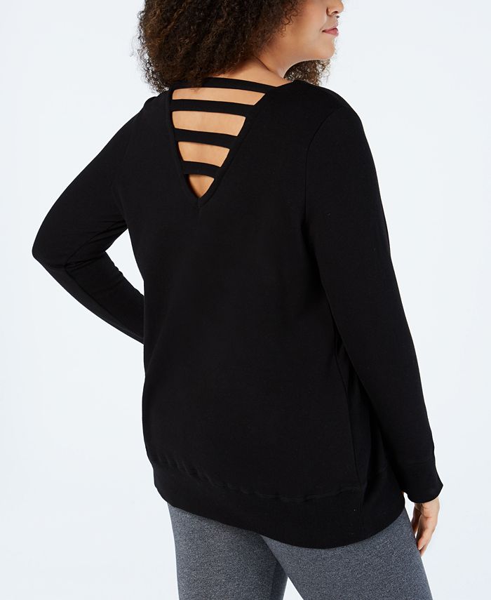 Ideology Plus Size Be Authentic Graphic Strappy-Back Top, Created for ...