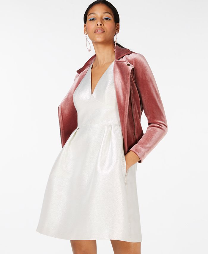 Laundry by Shelli Segal Metallic Jacquard Fit & Flare Dress Macy's