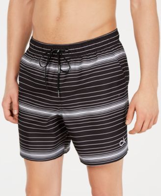 Calvin Klein - Men's 5.5" Stripe Swim Trunks