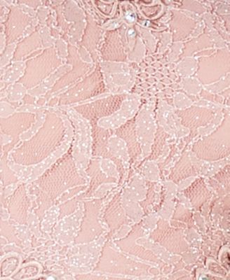 Juniors' Embellished Illusion Tulip Gown, Created for Macy's