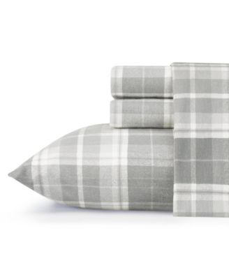 Laura Ashley - Mulholland Plaid Medium Grey Sheet Set, Twin