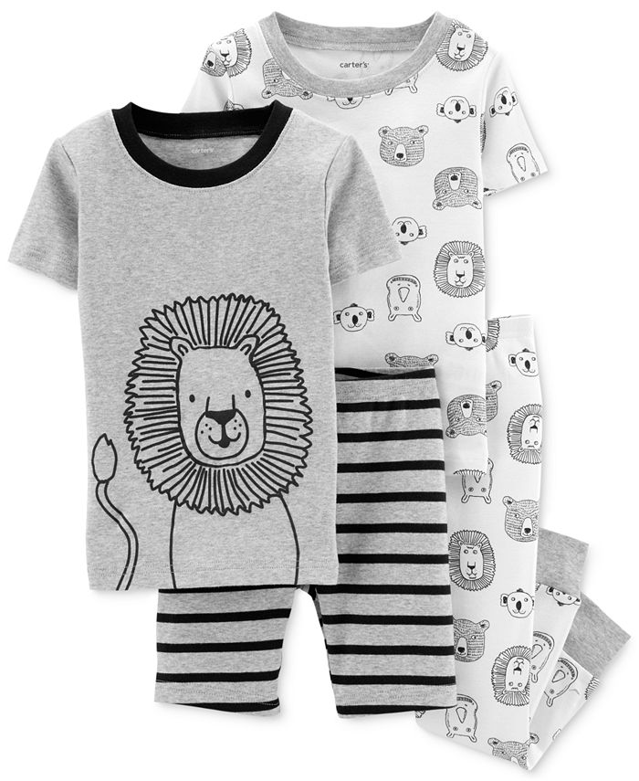 Carter s Baby Boys 4 Pc. Lion Print Cotton Pajamas Set Macy s