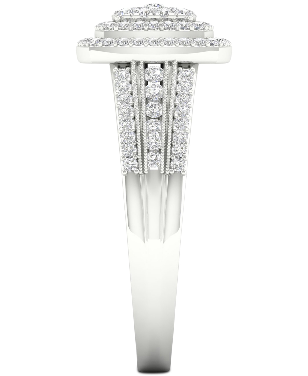 Diamond Cluster Ring (1/2 ct. t.w.) - Sterling Silver