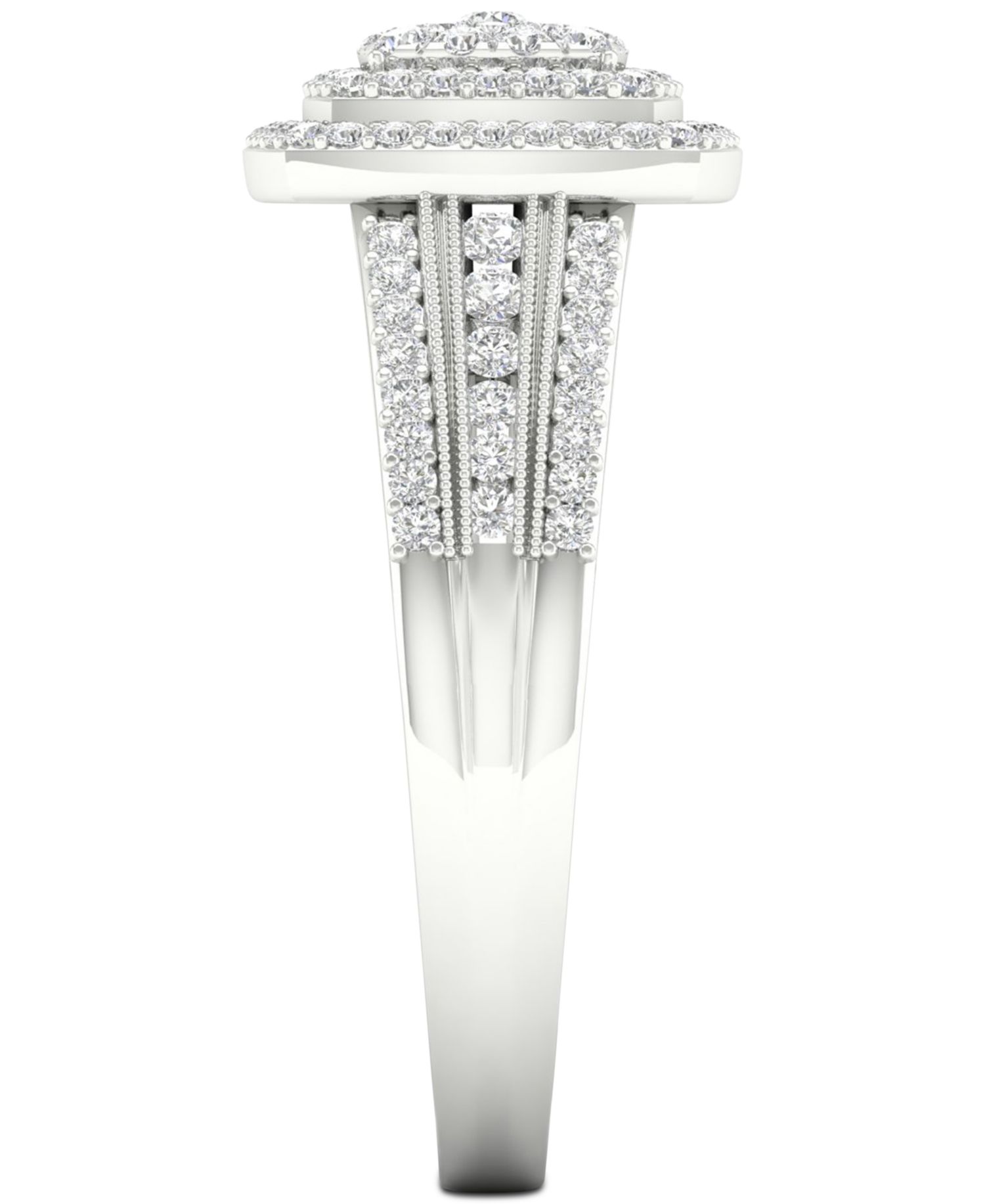 Diamond Cluster Ring (1/2 ct. t.w.) in Sterling Silver