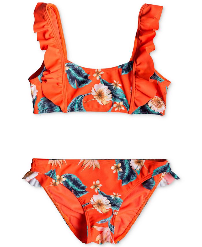 Roxy Big Girls TwoPiece RuffleTrim Bikini Macy's