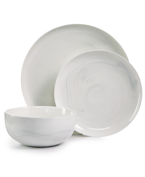 Hotel Collection Modern Marble 12Pc. Dinnerware Set, Service for 4, Created for Macy's