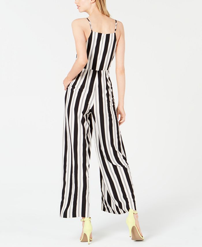 Avec Les Filles Sleeveless Striped Jumpsuit - Macy's