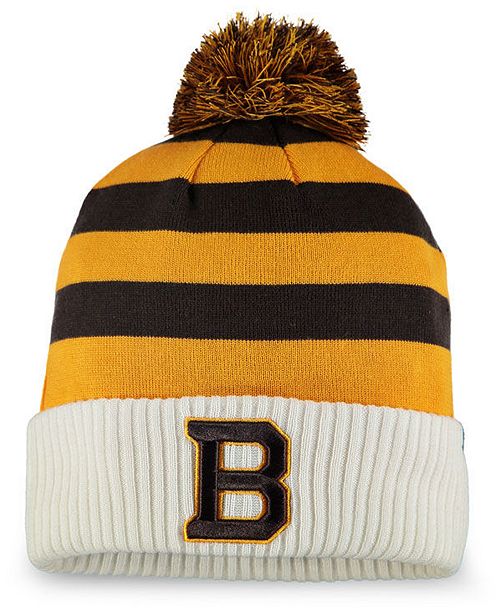 Authentic NHL Headwear Boston Bruins Winter Classic Cuffed Pom Knit Hat ...
