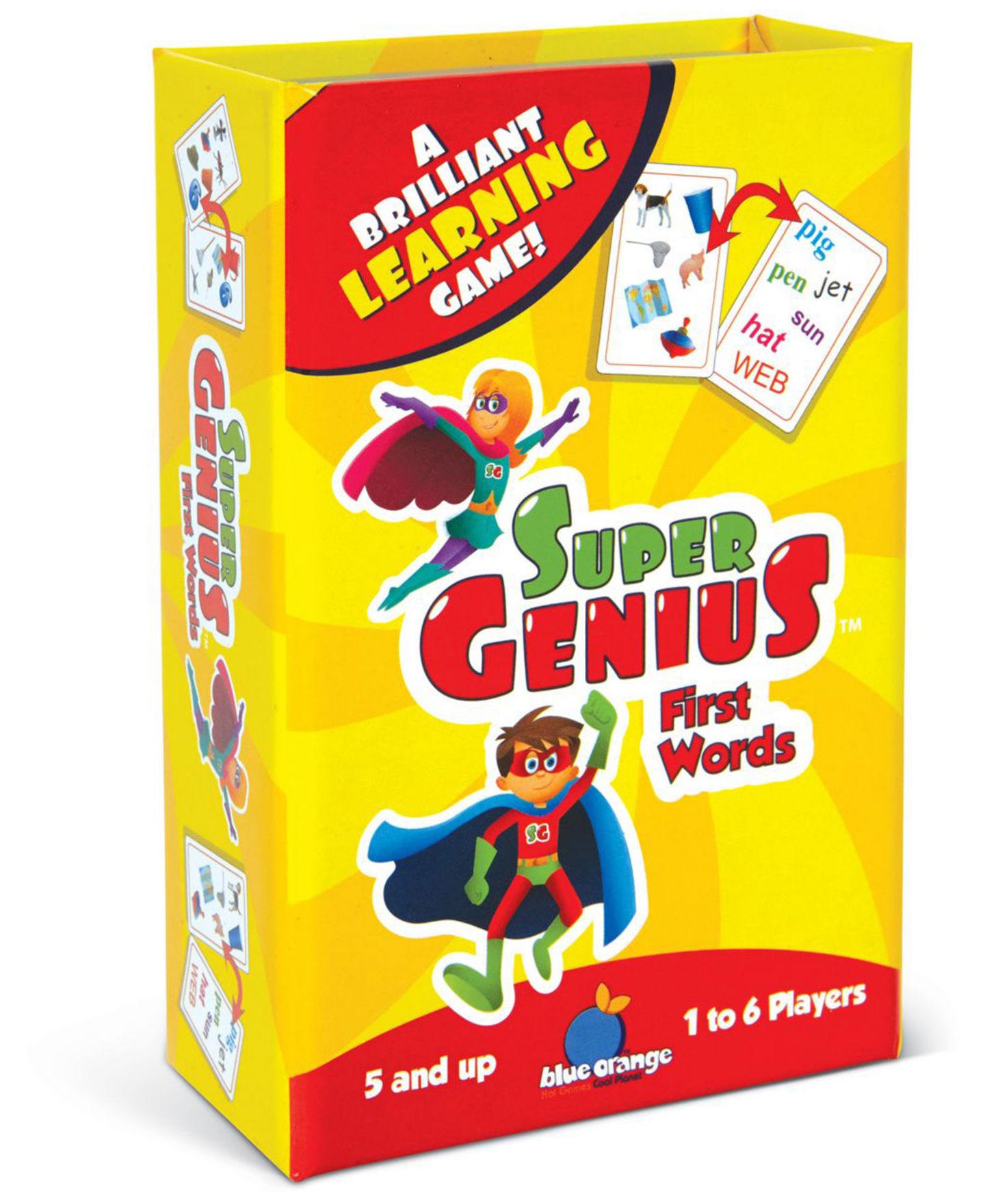 Детская карточная игра Blue Orange Games Super Genius - First Words — фото 1