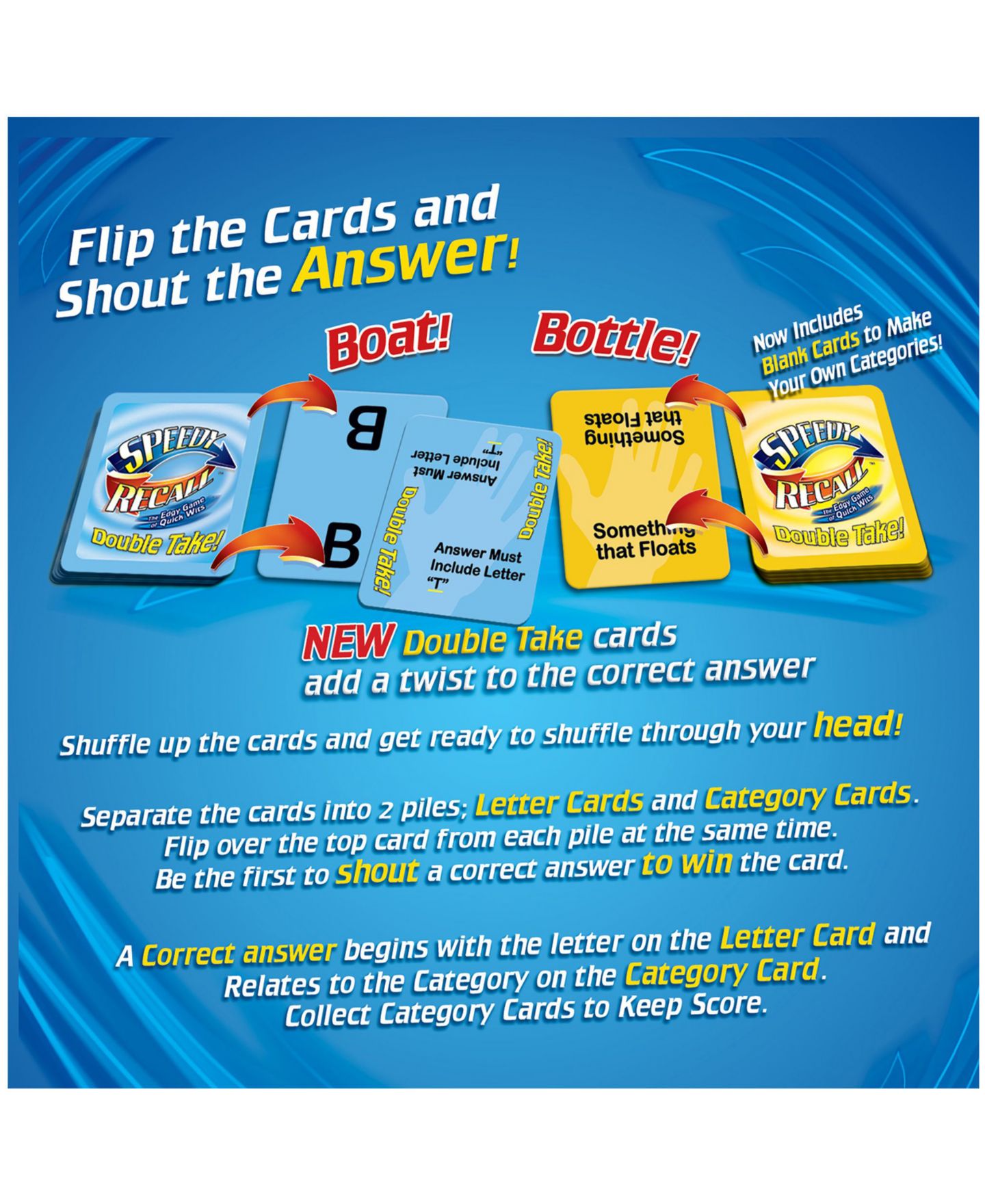 Детская карточная игра University Games Speedy Recall DoubleTake Card Game, Ages 6+ — фото 3