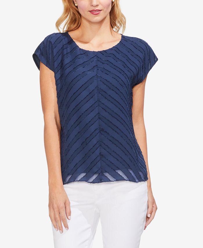 Vince Camuto DiagonalStriped CapSleeve Top Macy's