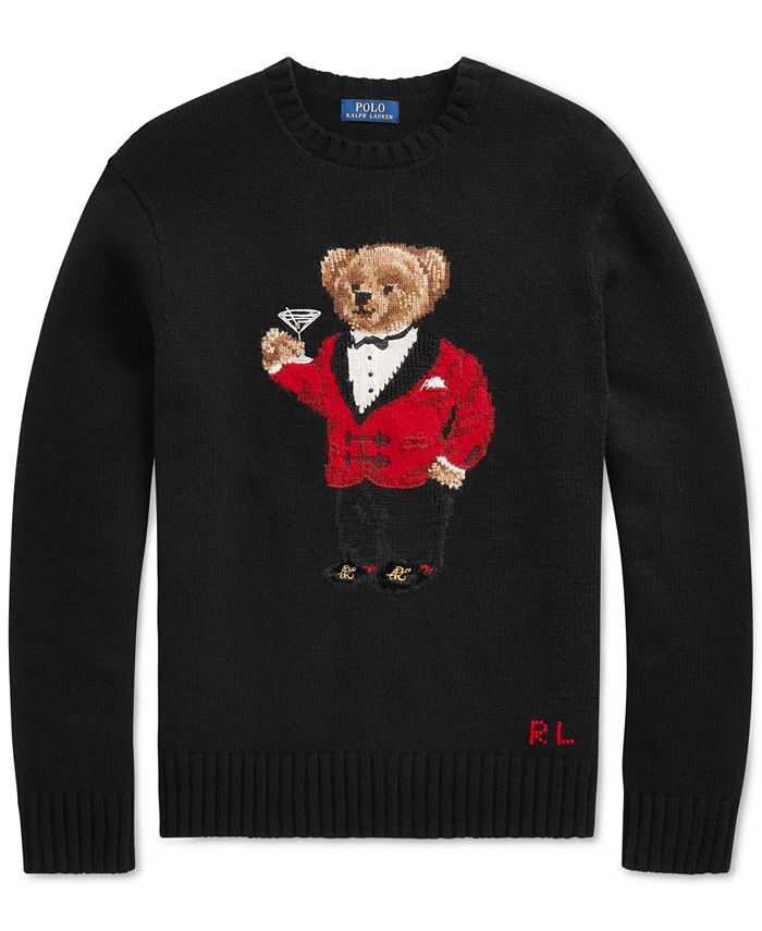 Polo Ralph Lauren Men's Lunar New York Polo Bear Sweater - Macy's