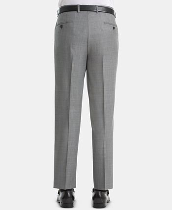 Mid-Grey Sharkskin Wool Dress Trouser