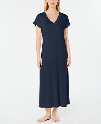 Charter Club Lace-Trimmed Soft Knit Nightgown, Created for Macy's - Macy's