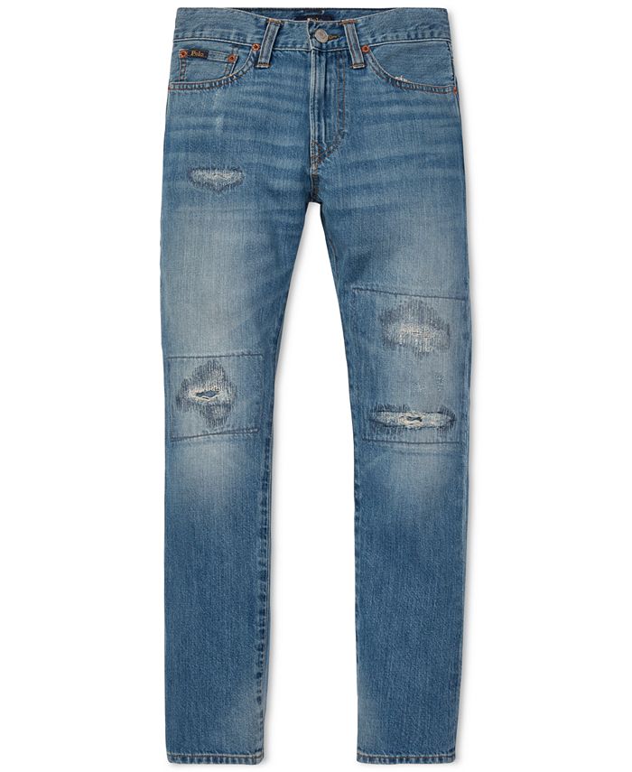 Polo Ralph Lauren Big Boys Sullivan Slim Distressed Cotton Jeans - Macy's