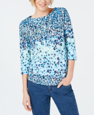Charter Club - Cotton Floral-Print Top