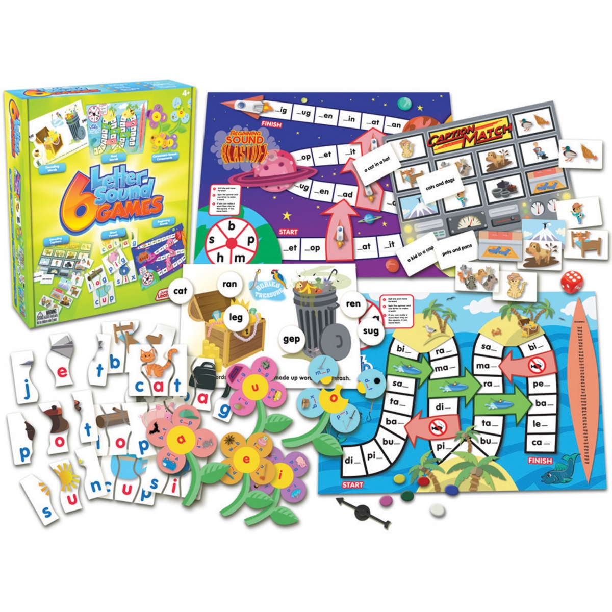 Shop Junior Learning Letter Sound Games Set Of 6 Different Letter Sounds Games In Multi