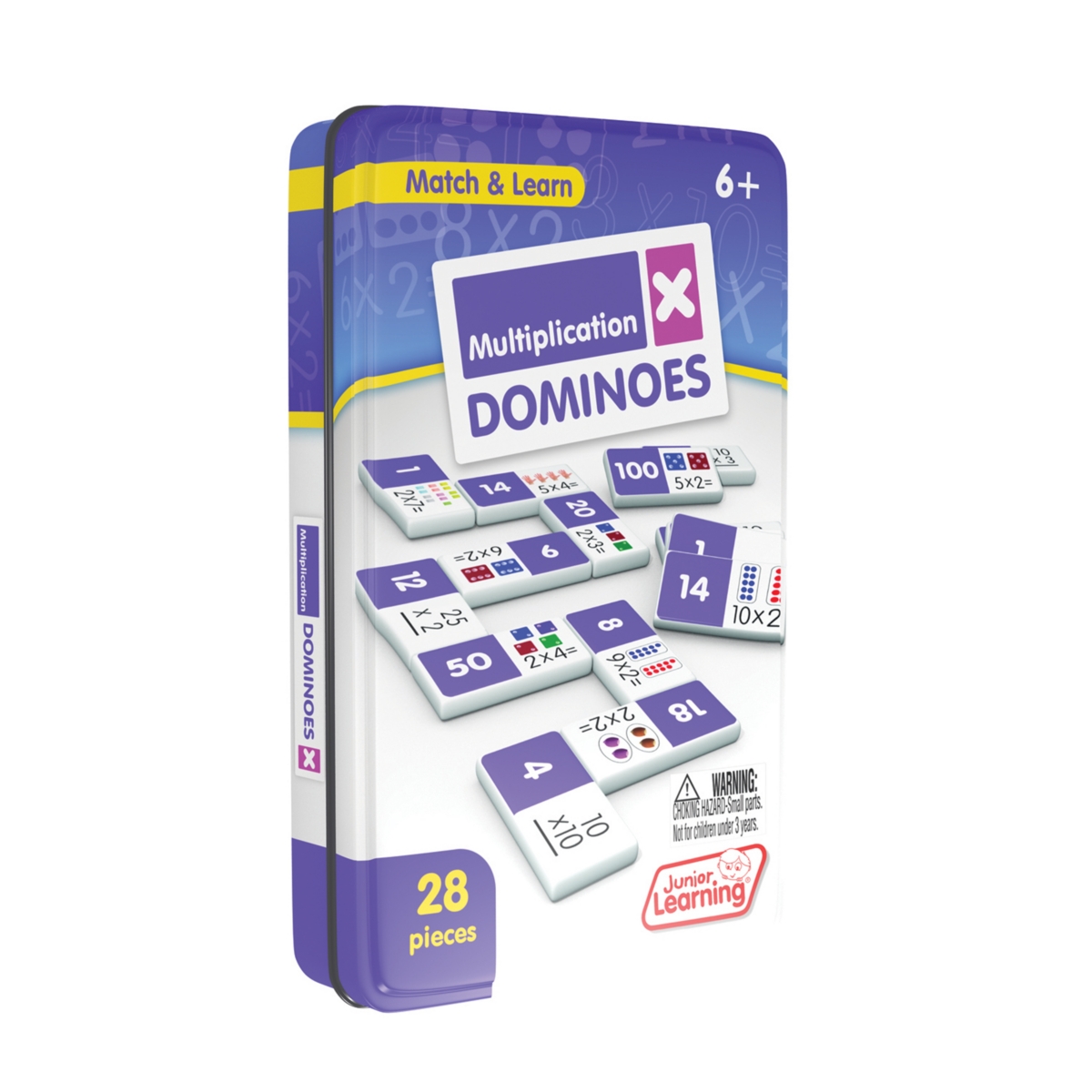 Junior Learning Kids' Multiplication Dominoes Match And Learn Educational Learning Game