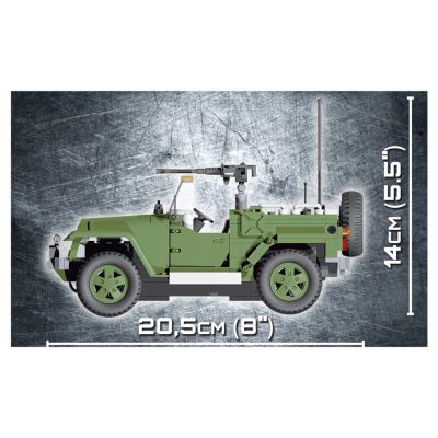COBI Small Army Jeep Wrangler US Military 1 18 Scale 250 Piece Construction Blocks Building Kit