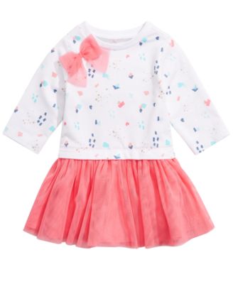 First Impressions - Baby Girls Festive-Print Tutu Dress