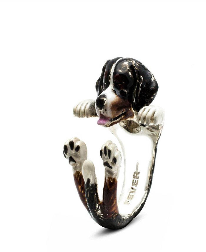 Dog Fever Bernese Mountain Dog Hug Ring in Sterling Silver and