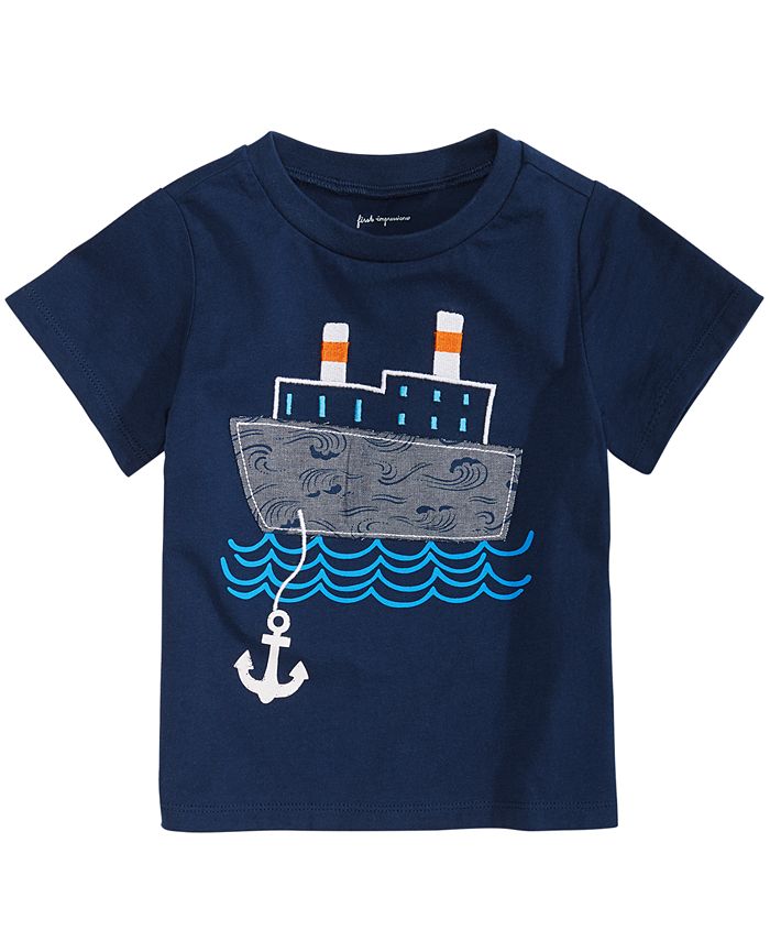 First Impressions Toddler Boys Boat-Print T-Shirt, Created for Macy's ...