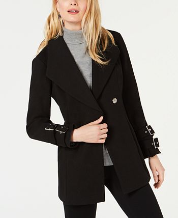 Inc cotton top ponte knit coat