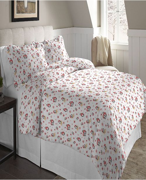 Pointehaven Superior Weight Cotton Flannel Duvet Set ...