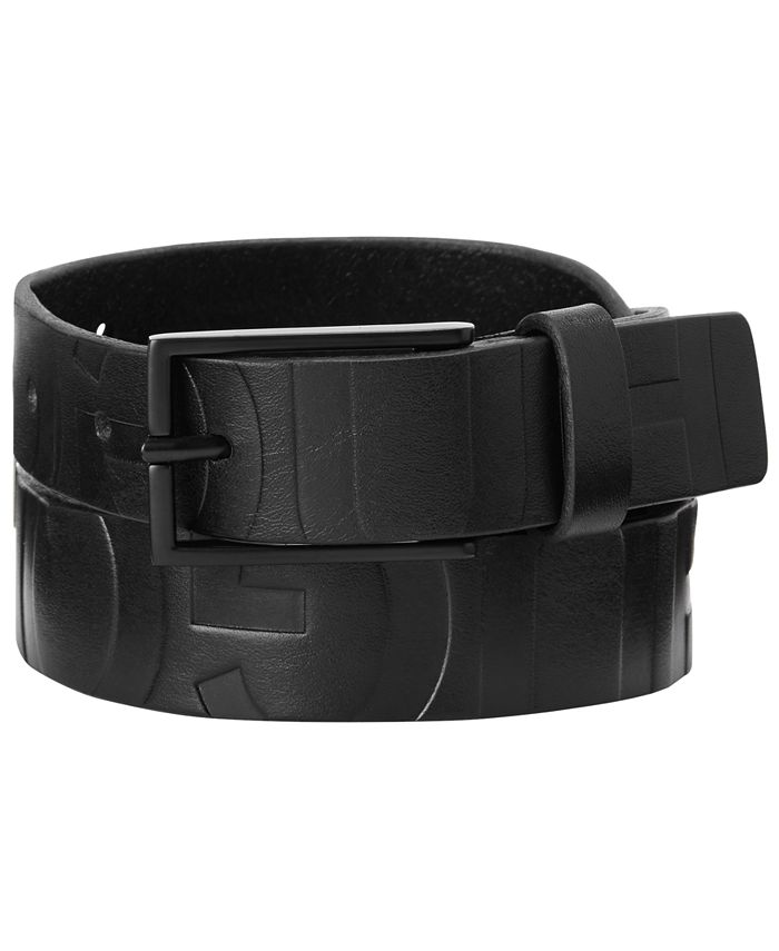 Hugo Boss HUGO Men's Gildo Logo Leather Belt - Macy's