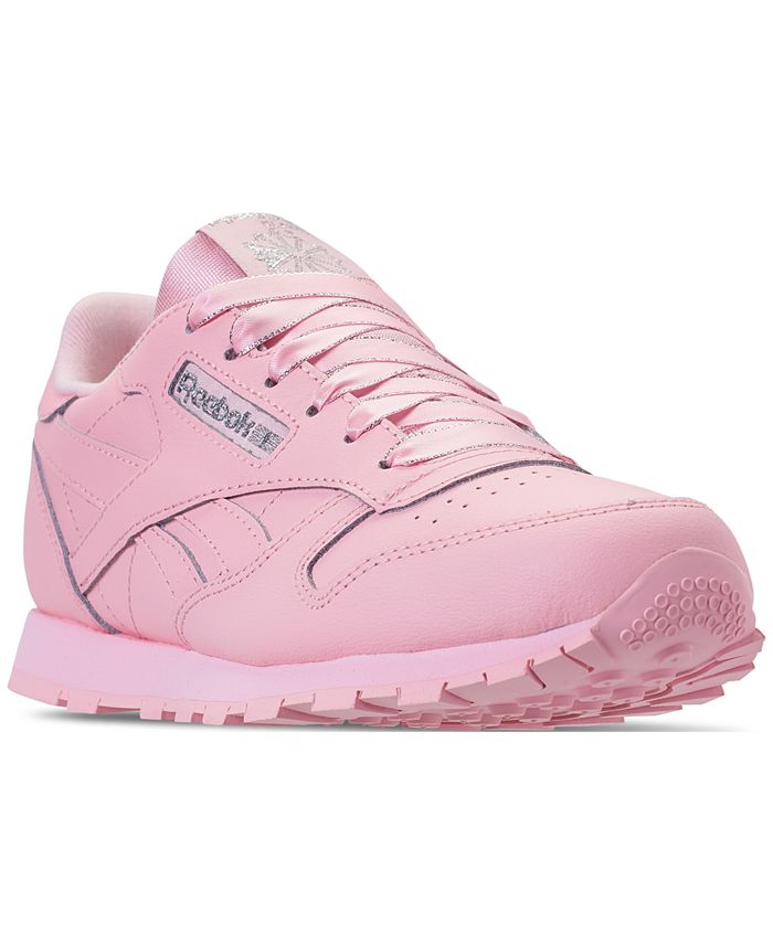 Reebok Girls' Classic Leather Casual Sneakers from Finish Line - Macy's