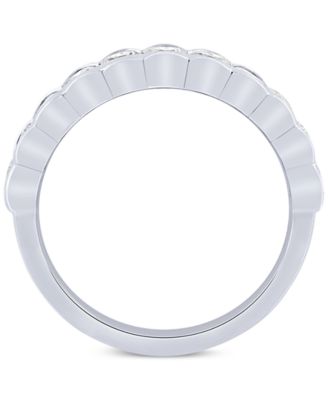 Diamond Scalloped Band (1/5 ct. t.w.) in 10k White Gold