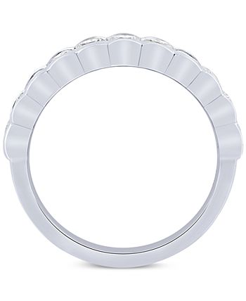 Macy's - Diamond Scalloped Band (1/5 ct. t.w.) in 10k White Gold