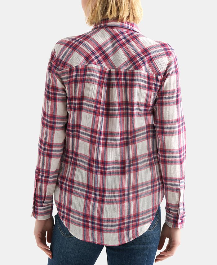 Lucky Brand Plaid Button-Down Top - Macy's