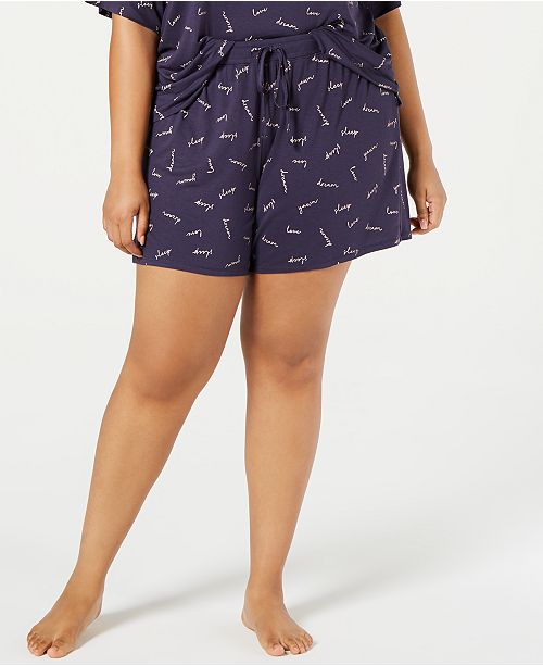 Jenni PlusSize Ultra Soft Core Pajama Shorts, Created for Macy's & Reviews Bras, Panties