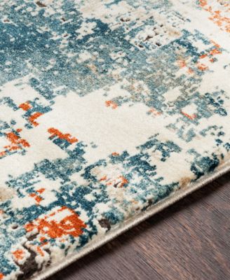 Pune PUN-2302 Teal 2'7" x 10'3" Runner Area Rug