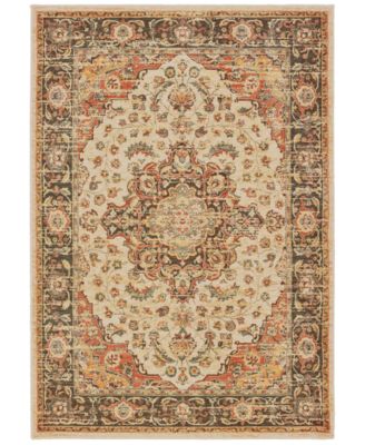 Oriental Weavers - Toscana 9551A Ivory/Orange 5'3" x 7'6" Area Rug