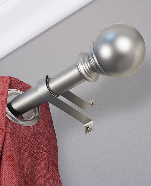 Decopolitan 1 Inch Ball Telescoping Curtain Rod Set 36 To 72 Inch