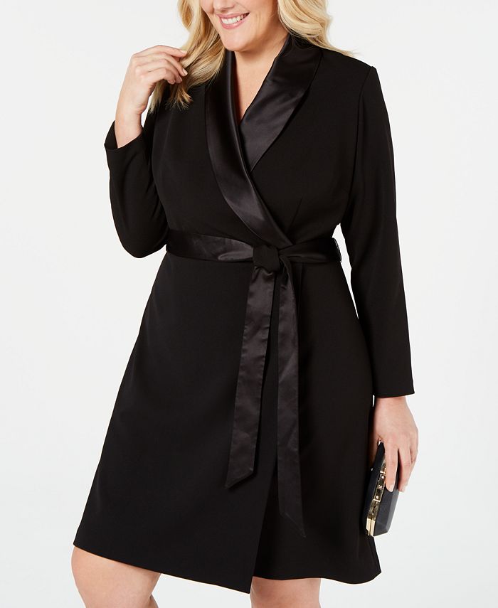 Adrianna Papell Plus Size Tuxedo Dress - Macy's