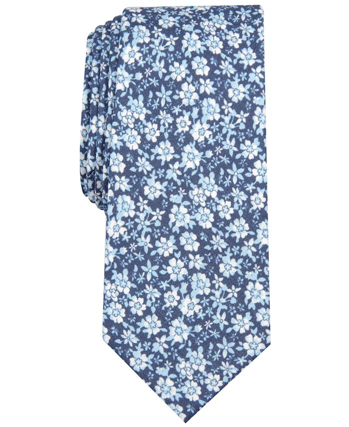 Bar III Men's Cedar Floral Skinny Tie, Created for Macy's - Macy's