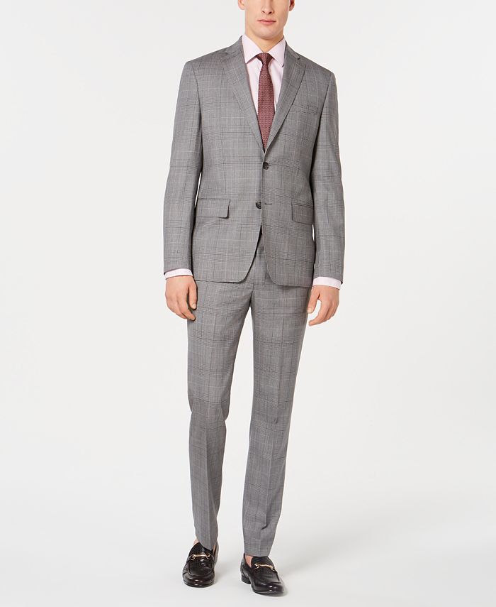 DKNY Men's ModernFit Plaid Suit Separates & Reviews Suits & Tuxedos